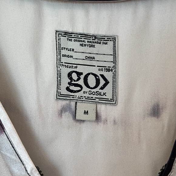 Go by Go Silk Zippy Redux Blouse Top Size M - Picture 2 of 9